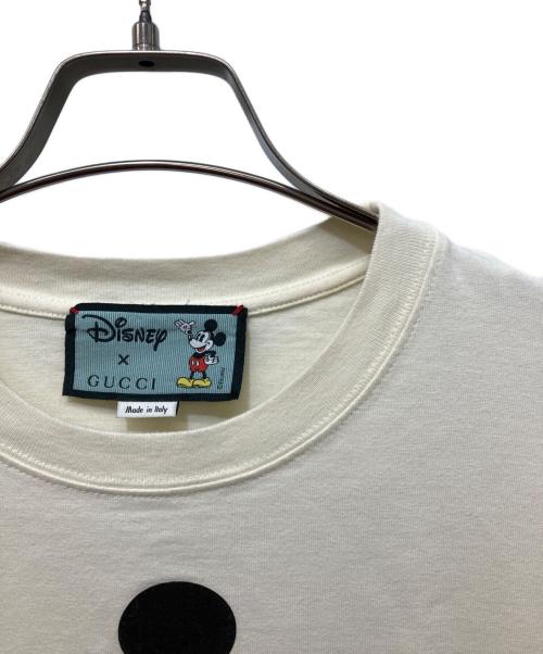 GUCCI（グッチ）GUCCI (グッチ) DISNEY (ディズニー) ミッキーロゴTシャツ ホワイト サイズ:Mの古着・服飾アイテム
