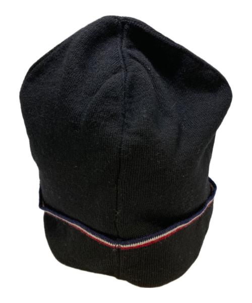MONCLER（モンクレール）MONCLER (モンクレール) トリコロールラインニット帽 ブラックの古着・服飾アイテム