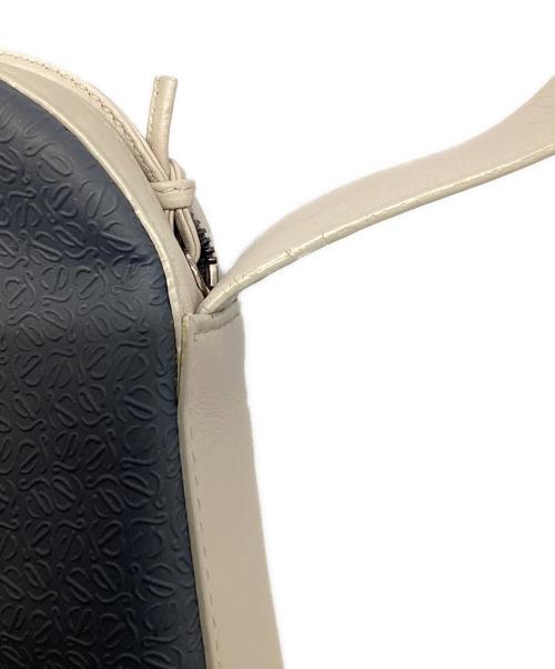 LOEWE（ロエベ）LOEWE (ロエベ) リピートアナグラムショルダーバッグ ネイビー×グレーの古着・服飾アイテム