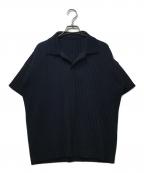 HOMME PLISSE ISSEY MIYAKEオム プリッセ イッセイ ミヤケ）の古着「プリーツポロ」｜ネイビー