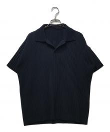 HOMME PLISSE ISSEY MIYAKE（オム プリッセ イッセイ ミヤケ）の古着「プリーツポロ」｜ネイビー