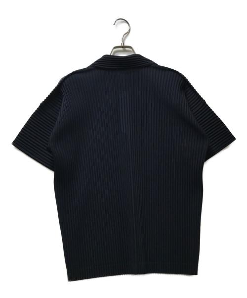 HOMME PLISSE ISSEY MIYAKE（オム プリッセ イッセイ ミヤケ）HOMME PLISSE ISSEY MIYAKE (オム プリッセ イッセイ ミヤケ) プリーツポロ ネイビー サイズ:2の古着・服飾アイテム