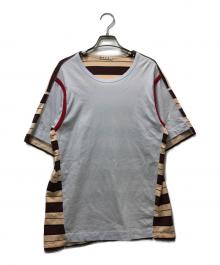 MARNI（マルニ）の古着「ボーダー切替Tシャツ」｜ブルー