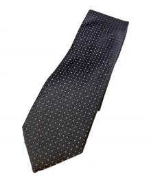 PRADA（プラダ）の古着「シルクジャガードネクタイ」｜グレー