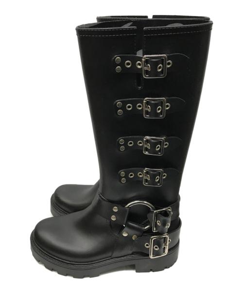 Mardi Mercredi（マルディメクルディ）MARDI MERCREDI (マルディメクルディ) WILD LONG RAIN BOOTS ブラック サイズ:5.5の古着・服飾アイテム