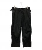 AURALEEオーラリー）の古着「FINX HARD TWIST GABARDINE PANTS」｜ブラック
