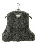 HYKEハイク）の古着「FAUX SHEARLING CROPPED VEST」｜グレー