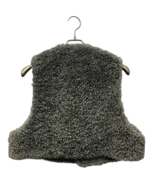 HYKE（ハイク）HYKE (ハイク) FAUX SHEARLING CROPPED VEST グレー サイズ:不明の古着・服飾アイテム