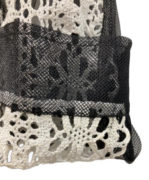 Maison Margiela（メゾンマルジェラ）Maison Margiela (メゾンマルジェラ) レース切替チュールシャツ ブラック サイズ:38の古着・服飾アイテム