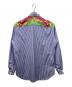 VERSACE (ヴェルサーチェ) グラフィックプリント切替ストライプシャツ ブルー サイズ:SIZE 41：15000円