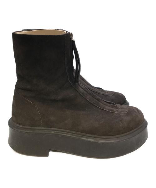 THE ROW（ザ ロウ）THE ROW (ザ ロウ) Zipped Boot スウェード ブラウン サイズ:38の古着・服飾アイテム