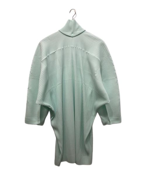 HOMME PLISSE ISSEY MIYAKE（オム プリッセ イッセイ ミヤケ）HOMME PLISSE ISSEY MIYAKE (オム プリッセ イッセイ ミヤケ) MONTHLY COLOR JANUARYコート ミントグリーン サイズ:SIZE 3の古着・服飾アイテム