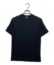GIORGIO ARMANI（ジョルジオアルマーニ）の古着「アイコン VネックTシャツ 8NST53 SJP4Z」｜ブラック