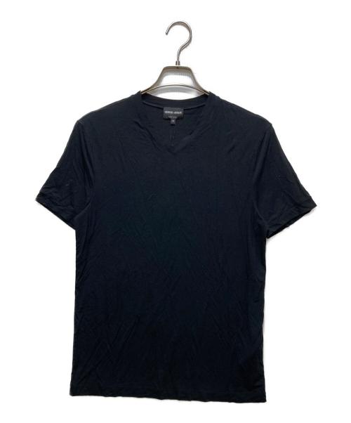 GIORGIO ARMANI（ジョルジオアルマーニ）GIORGIO ARMANI (ジョルジオアルマーニ) アイコン VネックTシャツ 8NST53 SJP4Z ブラック サイズ:48 未使用品の古着・服飾アイテム