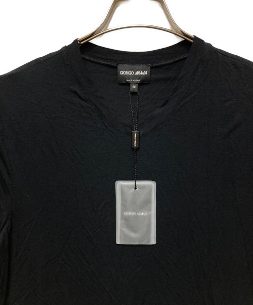 GIORGIO ARMANI（ジョルジオアルマーニ）GIORGIO ARMANI (ジョルジオアルマーニ) アイコン VネックTシャツ 8NST53 SJP4Z ブラック サイズ:48 未使用品の古着・服飾アイテム