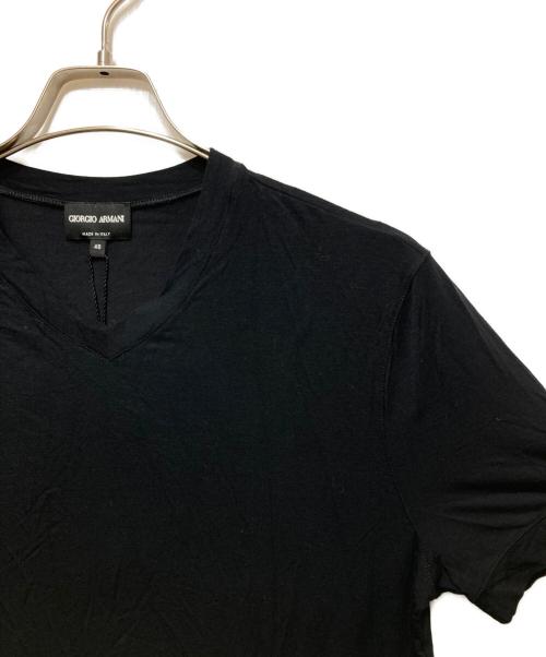 GIORGIO ARMANI（ジョルジオアルマーニ）GIORGIO ARMANI (ジョルジオアルマーニ) アイコン VネックTシャツ 8NST53 SJP4Z ブラック サイズ:48 未使用品の古着・服飾アイテム