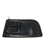 RICK OWENSリックオウエンス）の古着「レザーポーチ」｜ブラック