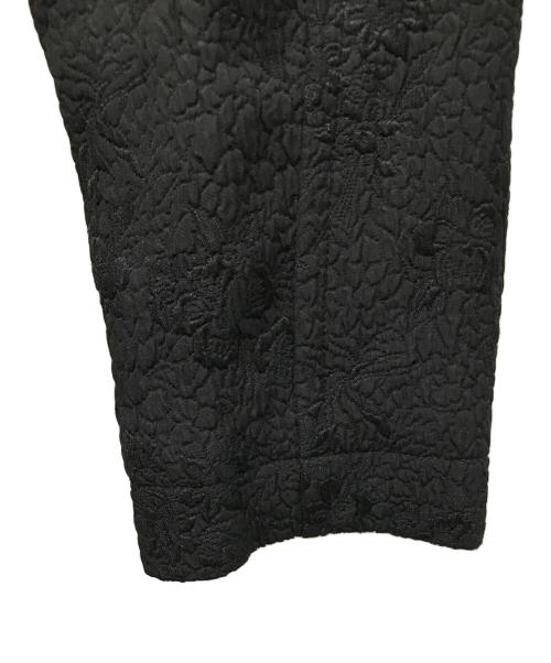 COMME des GARCONS COMME des GARCONS（コムデギャルソン コムデギャルソン）COMME des GARCONS COMME des GARCONS (コムデギャルソン コムデギャルソン) 丸襟 花柄ジャガード Aラインコート ブラック サイズ:Ｓの古着・服飾アイテム