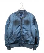 DIESELディーゼル）の古着「j-powell-rev リバーシブルボンバージャケット」｜ブルー