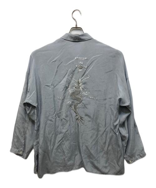 ANCELLM（アンセルム）ANCELLM (アンセルム) AGING EMBROIDERY SHIRT サックスブルー サイズ:2の古着・服飾アイテム
