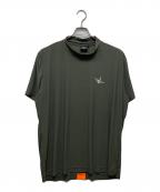1piu1uguale3 GOLFウノ ピゥ ウノ ウグァーレ トレ ゴルフ）の古着「S/S MOCK NECK NEON BACK TAPE」｜グリーン