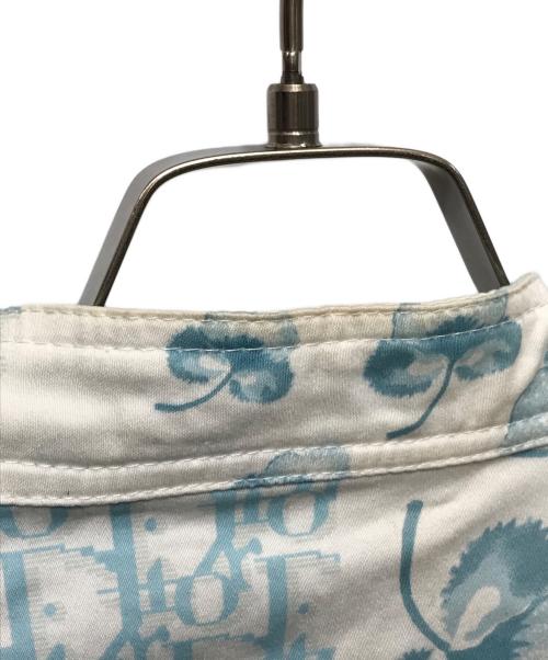 Christian Dior BOUTIQUE（クリスチャン ディオールブティック）Christian Dior BOUTIQUE (クリスチャン ディオールブティック) トロッター柄ライダースジャケット ブルー×ホワイト サイズ:42の古着・服飾アイテム