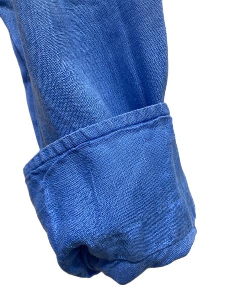 RALPH LAUREN Purple Label（ラルフ ローレン パープル レーベル）RALPH LAUREN Purple Label (ラルフ ローレン パープル レーベル) オープンカラーリネンシャツ ブルー サイズ:XXLの古着・服飾アイテム