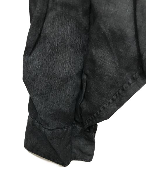 Graphpaper（グラフペーパー）Graphpaper (グラフペーパー) Linen L/S Oversized Band Collar Shirt ブラック サイズ:SIZE Freeの古着・服飾アイテム