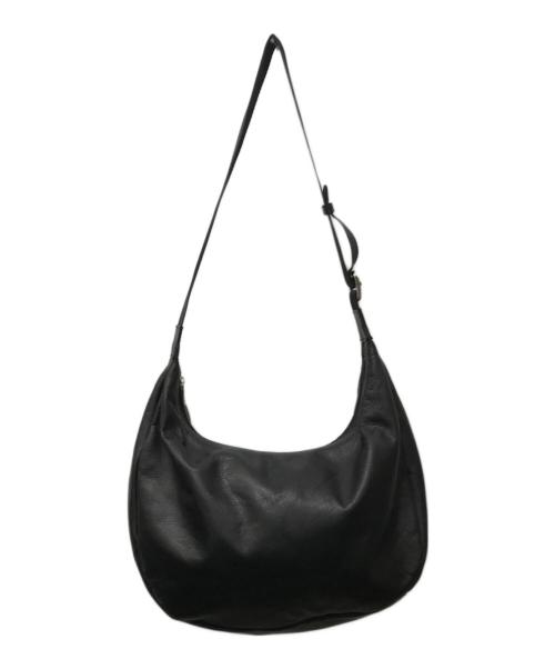 russet（ラシット）russet (ラシット) ソフトレザーラウンドビッグショルダーバッグ ブラックの古着・服飾アイテム