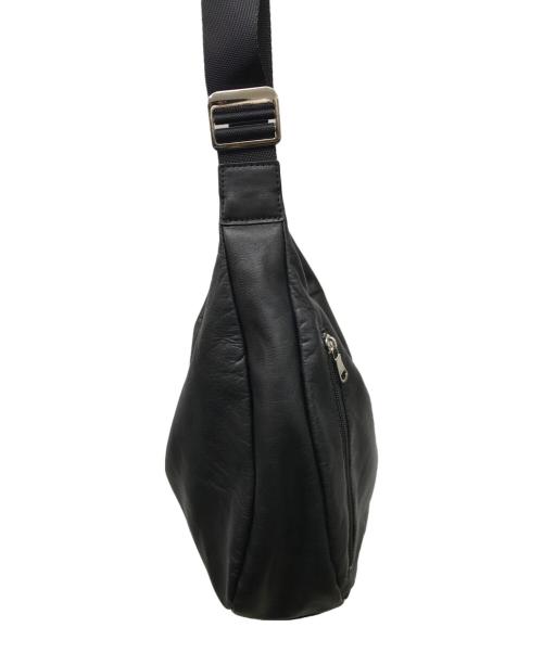 russet（ラシット）russet (ラシット) ソフトレザーラウンドビッグショルダーバッグ ブラックの古着・服飾アイテム