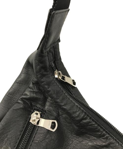 russet（ラシット）russet (ラシット) ソフトレザーラウンドビッグショルダーバッグ ブラックの古着・服飾アイテム