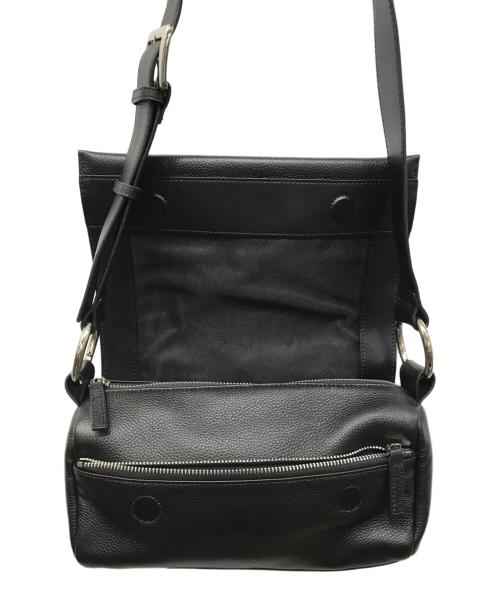 BEARDSLEY（ビアズリー）BEARDSLEY (ビアズリー) レザーボディバッグ ブラックの古着・服飾アイテム