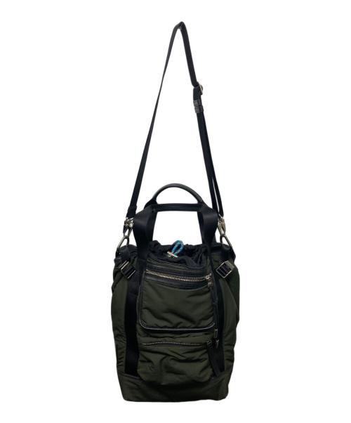 MULBERRY（マルベリー）MULBERRY (マルベリー) ナイロン×レザー2WAYトートバッグ オリーブの古着・服飾アイテム
