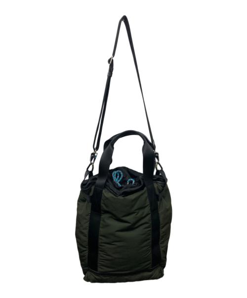 MULBERRY（マルベリー）MULBERRY (マルベリー) ナイロン×レザー2WAYトートバッグ オリーブの古着・服飾アイテム