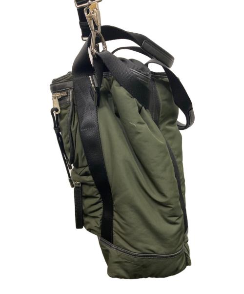 MULBERRY（マルベリー）MULBERRY (マルベリー) ナイロン×レザー2WAYトートバッグ オリーブの古着・服飾アイテム