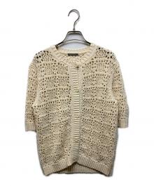 theory luxe（セオリーリュクス）の古着「半袖カーディガン」｜ベージュ