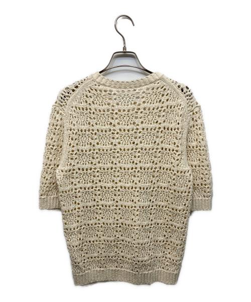 theory luxe（セオリーリュクス）theory luxe (セオリーリュクス) 半袖カーディガン ベージュ サイズ:40の古着・服飾アイテム