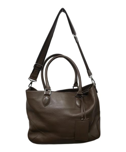 PELLE MORBIDA（ペッレモルビダ）PELLE MORBIDA (ペッレモルビダ) 2WAYトートケース ブラウンの古着・服飾アイテム