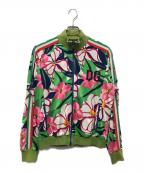 DOLCE & GABBANAドルチェ＆ガッバーナ）の古着「花柄トリコロールジップアップジャケット」｜グリーン