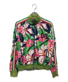 DOLCE & GABBANA（ドルチェ＆ガッバーナ）の古着「花柄トリコロールジップアップジャケット」｜グリーン