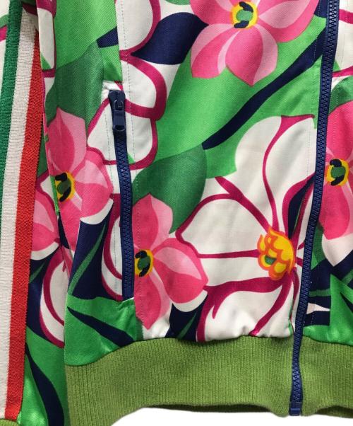 DOLCE & GABBANA（ドルチェ＆ガッバーナ）DOLCE & GABBANA (ドルチェ＆ガッバーナ) 花柄トリコロールジップアップジャケット グリーン サイズ:48の古着・服飾アイテム