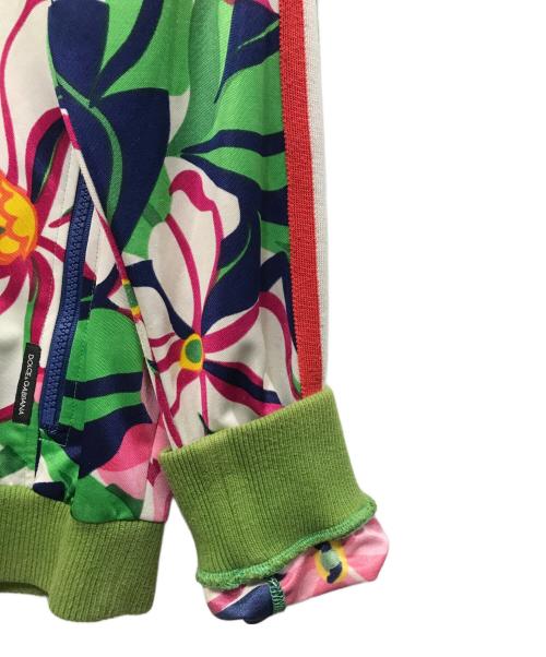 DOLCE & GABBANA（ドルチェ＆ガッバーナ）DOLCE & GABBANA (ドルチェ＆ガッバーナ) 花柄トリコロールジップアップジャケット グリーン サイズ:48の古着・服飾アイテム