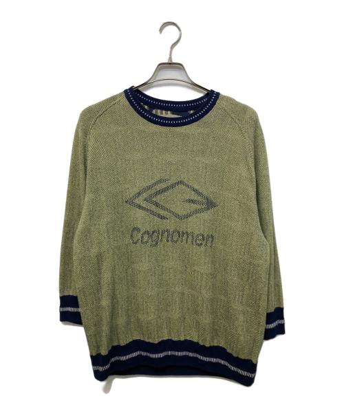 COGNOMEN（コグノーメン）COGNOMEN (コグノーメン) REVERSIBLE FOOTBALL KNIT グリーン サイズ:記載なしの古着・服飾アイテム