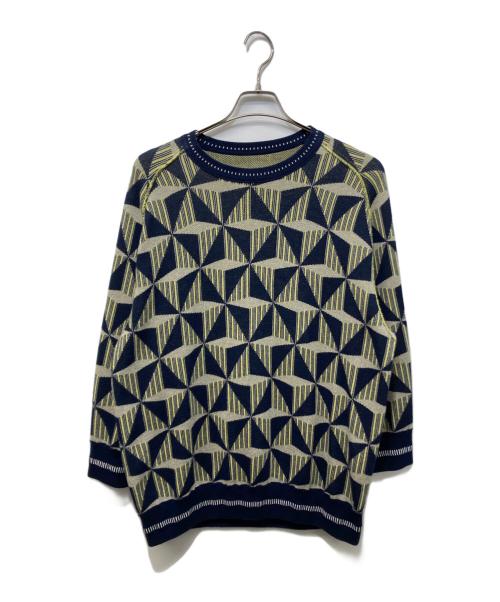 COGNOMEN（コグノーメン）COGNOMEN (コグノーメン) REVERSIBLE FOOTBALL KNIT グリーン サイズ:記載なしの古着・服飾アイテム