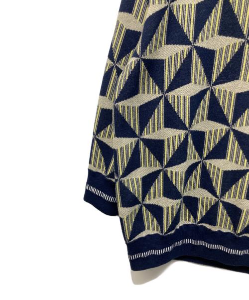 COGNOMEN（コグノーメン）COGNOMEN (コグノーメン) REVERSIBLE FOOTBALL KNIT グリーン サイズ:記載なしの古着・服飾アイテム