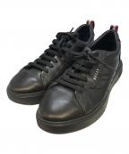 BALLYバリー）の古着「レザースニーカー」｜ブラック