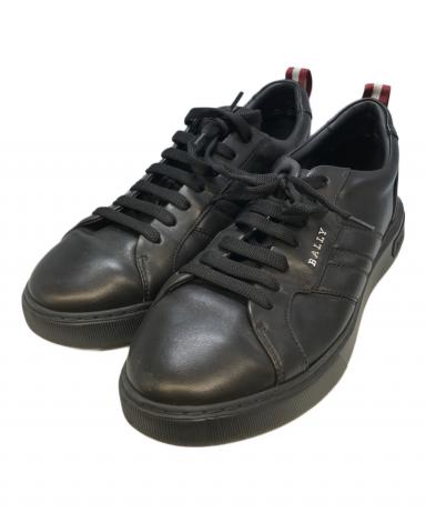 中古・古着通販】BALLY (バリー) レザースニーカー ブラック サイズ:US