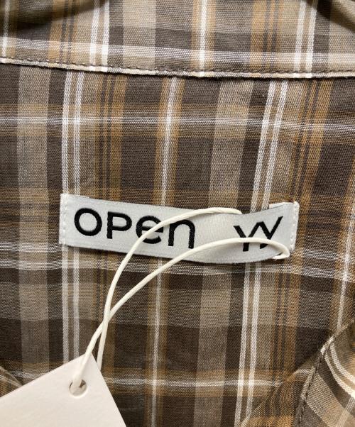 OPEN YY（オープンワイワイ）OPEN YY (オープンワイワイ) WIRE-CUFF CHIECK SHIRT ブラウン サイズ:Ｓ 未使用品の古着・服飾アイテム