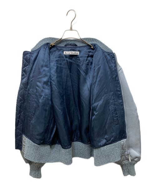 Acne studios（アクネ ストゥディオス）ACNE STUDIOS (アクネ ストゥディオス) ボンバージャケット ブルー サイズ:34の古着・服飾アイテム