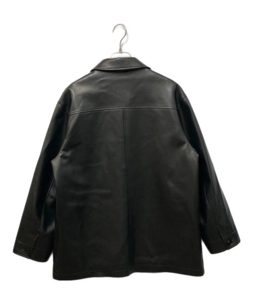 BEAUTY&YOUTH（ビューティーアンドユース）BEAUTY&YOUTH (ビューティーアンドユース) レザーライクカバーオールジャケット ブラック サイズ:M 未使用品の古着・服飾アイテム